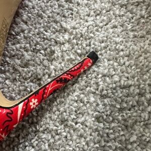 Red and Black Patterned High Heel
